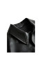 Men's Black Leather Coat M400323416 - 5