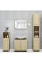 Bathroom Cabinet | Sonoma oak | Engineered wood | Compact - 7