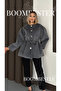 Women's Fox Cashmere Balloon Sleeve Short Coat – |   Oversized Buy Gathered Design - 6