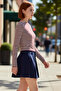 Women's Bodycon Mock Neck Long Sleeve Striped Knitted Crop Quality Stylish Comfortable Modern Elegant