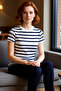 Viscose Ribbed Crew Neck Fitted Blouse Comfortable to Wear Modern Style for Casual Combinations - 2