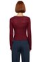 Women's Textured Seersucker Stretchy Knitted Blouse Crew Neck Long Sleeve Casual Daily Winter Comfortable Top - 4