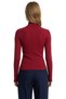 Women's Fitted Bodycon Mock Neck Zipper Long Sleeve Stretchy Knitted Blouse Modern Cool & Comfort Style - 4