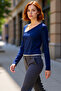 Women's Asymmetrical Collar Buttoned Bodycon Stretchy Knitted Long Sleeve Quality Stylish Comfortable Modern