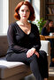 Women's Plus Size V-Neck Long Sleeve Knitted Quality Stylish Comfortable Modern Elegant Casual - 2