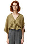 Linen Blend Woven Blouse V Neck Short Sleeve Casual Summer Professional Look Use - 3