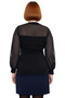Women's Mock Neck Long Sleeve Bodycon Knitted Blouse with Elegant Striped Detail for Daily Use - 4