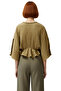 Linen Blend Woven Blouse V Neck Short Sleeve Casual Summer Professional Look Use - 4