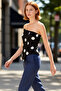 Asymmetrical Cut Strapless Top Elegant Touch Women Blouse Quality Stylish Comfortable Modern Elegant Casual