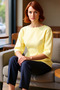 Women's Peplum Cut Boat Neck Batwing Sleeve Blouse Ideal for Daily Wear Quality Stylish Comfortable - 2
