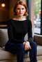 Women's Fitted Boat Neck Long Sleeve Basic Blouse Stylish and Comfortable Ideal for Everyday Wear Two Colors - 2