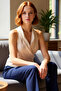 Modal Double Breasted Blouse Fitted Fit Summer Casual Professional Look Carefully Selected - 2