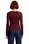 Women's Square Neck Fitted Long Sleeve Blouse Stretch Fabric Combed Cotton Single Jersey Woven for Winter Casual Wear - 4