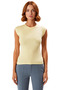 Women's Viscose Rib Fitted Blouse Daily Summer Comfortable Cut Special Design Distinguished Material - 3