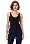 Stylish Linen Blend Crew Neck Suspender Blouse for Summer Casual Combos - 3