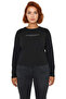 Women's Crew Neck Slogan Printed Long Sleeve Fitted Stretchy Knitted Crop Quality Stylish - 3