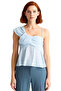 Women's Blouse Peplum Heart Collar Aerobin Woven Summer Durable Material Stylish Appearance - 3