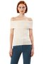 Women's Carmen Collar Textured Knitwear Blouse Casual Piece Offering Effortless Elegance and Comfort Quality - 3