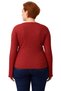 Women's Textured V-Neck Lace-Up Long Sleeve Stretchy Knitted Quality Stylish Comfortable Modern Elegant Casual - 4
