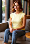 Women's Viscose Rib Fitted Blouse Daily Summer Comfortable Cut Special Design Distinguished Material - 2