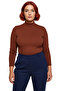 Women's Mock Neck Bodycon Corded Fabric Knitted Bodycone Blouse Plus Size Daily Comfortable - 3