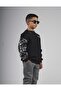 Kingbrich Kids Crew Neck Sleeve Paneled Printed Children's Sweatshirt - 3