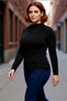Women's Bodycon Mock Neck Shirred Knitted Quality Stylish Comfortable Modern Elegant Casual