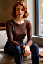 Women's Plain Pattern Crew Neck Long Sleeve Stretchy Knitted Quality Stylish Comfortable Modern Elegant Casual - 2