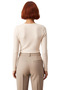 Women's Crew Neck Buttoned Stretchy Knitted Crop High-Quality Stylish Comfortable Modern Elegant Casual - 4