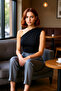 One Shoulder Knitted Blouse Asymmetric Collar Summer Comfortable Casual Quality Craftsmanship High Quality - 2
