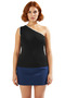 One-Shoulder Embroidered Knitwear Top Modern Women's Stylish and Comfortable Choice High-Quality Stylish Comfortable - 3