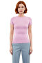 Viscose Ribbed Crew Neck Fitted Blouse Comfortable to Wear Modern Style for Casual Combinations - 3