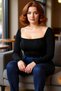 Women's Ecru Fitted Piped Detail Knitted Crop Blouse Ideal for Spring Autumn with Cool & Comfort Style - 2