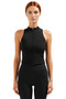 Women's Zippered High Neck Sleeveless Knitted Sports Top Blouse Quality Stylish Comfortable Modern Elegant Casual - 3