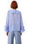 Women's V-Neck Lace-Up Long Sleeve Plain Woven Blouse Quality Stylish Comfortable Modern Elegant Casual - 4