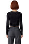 Women's Crew Neck Long Sleeve Snap Front Fitted Crop Knitted Quality Stylish Comfortable - 4