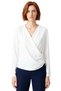 Women's Regular Fit V-Neck Double-Breasted Closure Satin Woven Blouse Ideal for Everyday Wear - 3