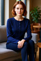 Women's Crew Neck Full Button Flexible Knitted Quality Stylish Comfortable Modern Elegant Casual - 2