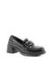 386 K1457 Loafer Black Patent Leather Women's Casual Shoes - 2
