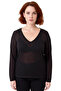 Women's Plus Size V-Neck Long Sleeve Knitted Quality Stylish Comfortable Modern Elegant Casual - 3
