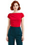 Women's Boat Neck Fitted Cotton Blouse Summer Casual Durable Material for Use - 3