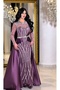 Stone Embroidered Tulle Sleeves Satin Tail Detailed Mermaid Cut Evening Dress - 3