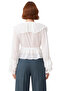 Women's V-Neck Ruffled Chiffon Blouse Elegant and Lightweight Design Quality Stylish Comfortable Modern Elegant Casual - 4