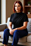 Women's Drawstring High Neck Knitted Blouse Elegance and Comfort Combined Quality Stylish Comfortable Modern Elegant - 2
