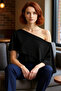 Women's Asymmetrical Collar Cape Detailed Knitted Quality Stylish Comfortable Modern Elegant Daily - 2