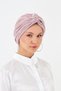 Dusty Rose Crossed Gathered Hijab Bonnet Fukuro Pleated 2512_18