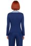Women's Viscose Ribbed Woven Detailed Polo Neck Long Sleeve Blouse Quality Stylish Comfortable Modern Elegant - 4