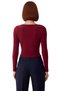 Women's Asymmetrical Neckline Detailed Bodycon Stretchy Knitted Long Sleeve Quality Stylish Comfortable Modern - 4