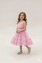Girls' Stone Strap Fluffy Ruffled Special Occasion Evening Dress