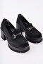 Bln-403 Thick Heel Buckle Detailed Loafer